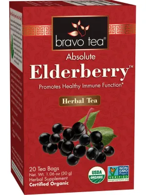 Bravo Tea, Elderberry, Organic, 20 Tea Bags