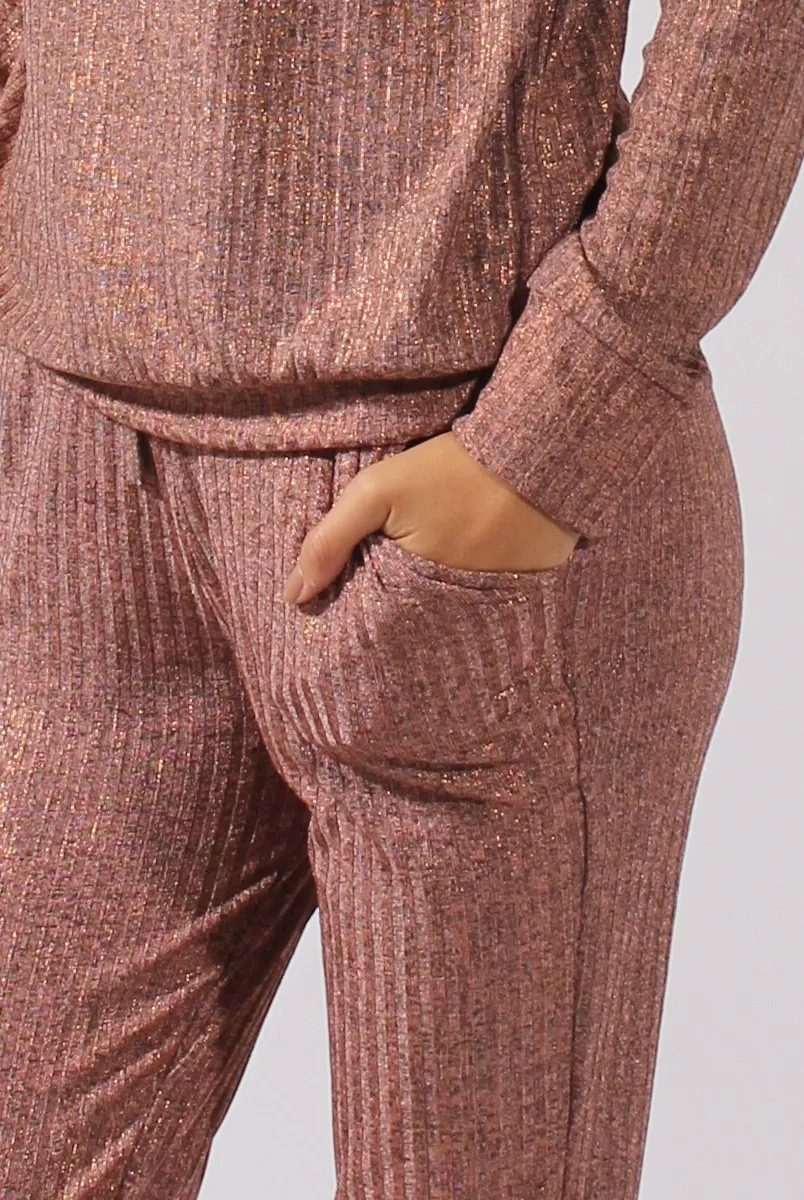 Bronze Metallic Tracksuit - Stellah