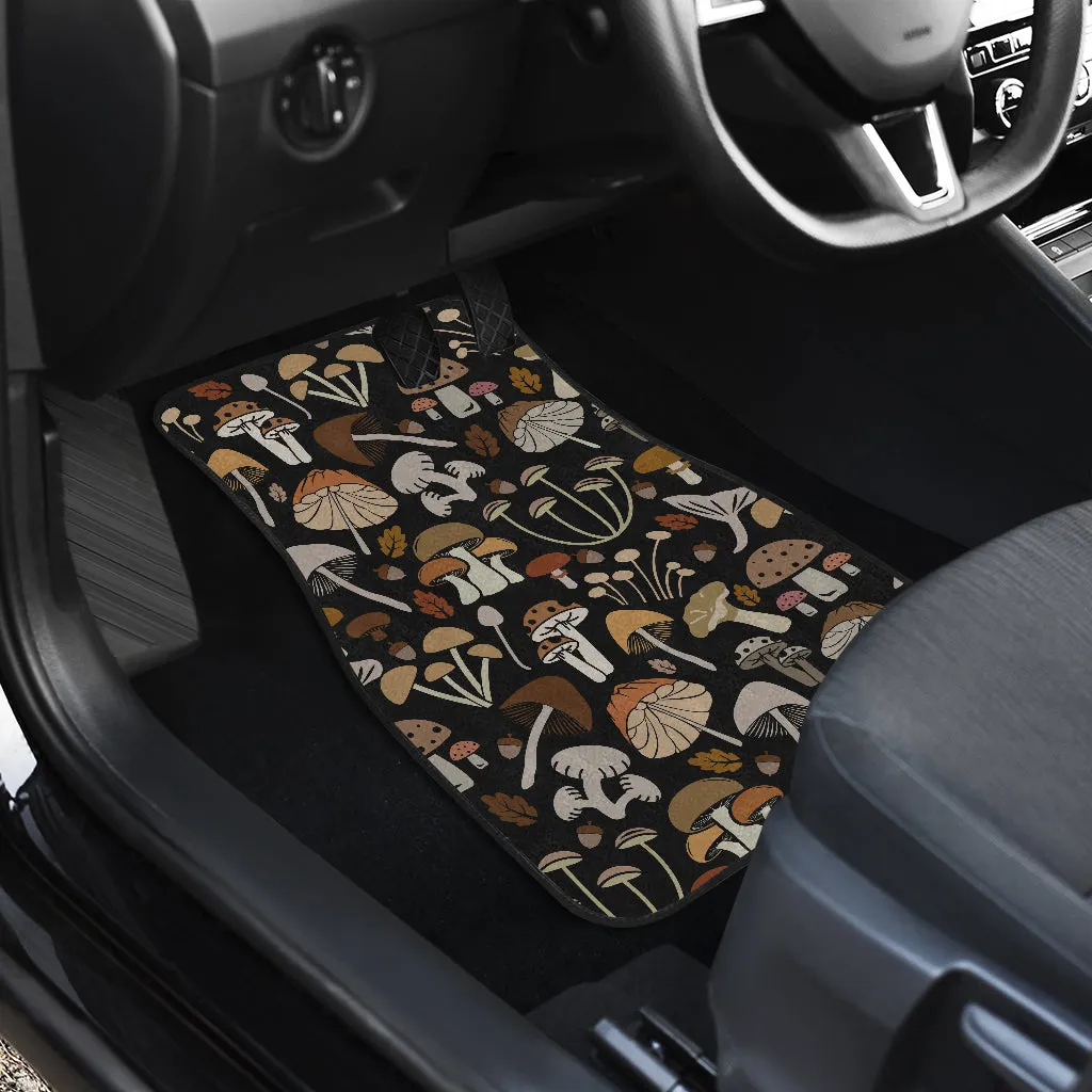 Brown Mushrooms Front Car Mats (Set Of 2)