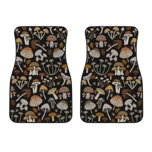Brown Mushrooms Front Car Mats (Set Of 2)