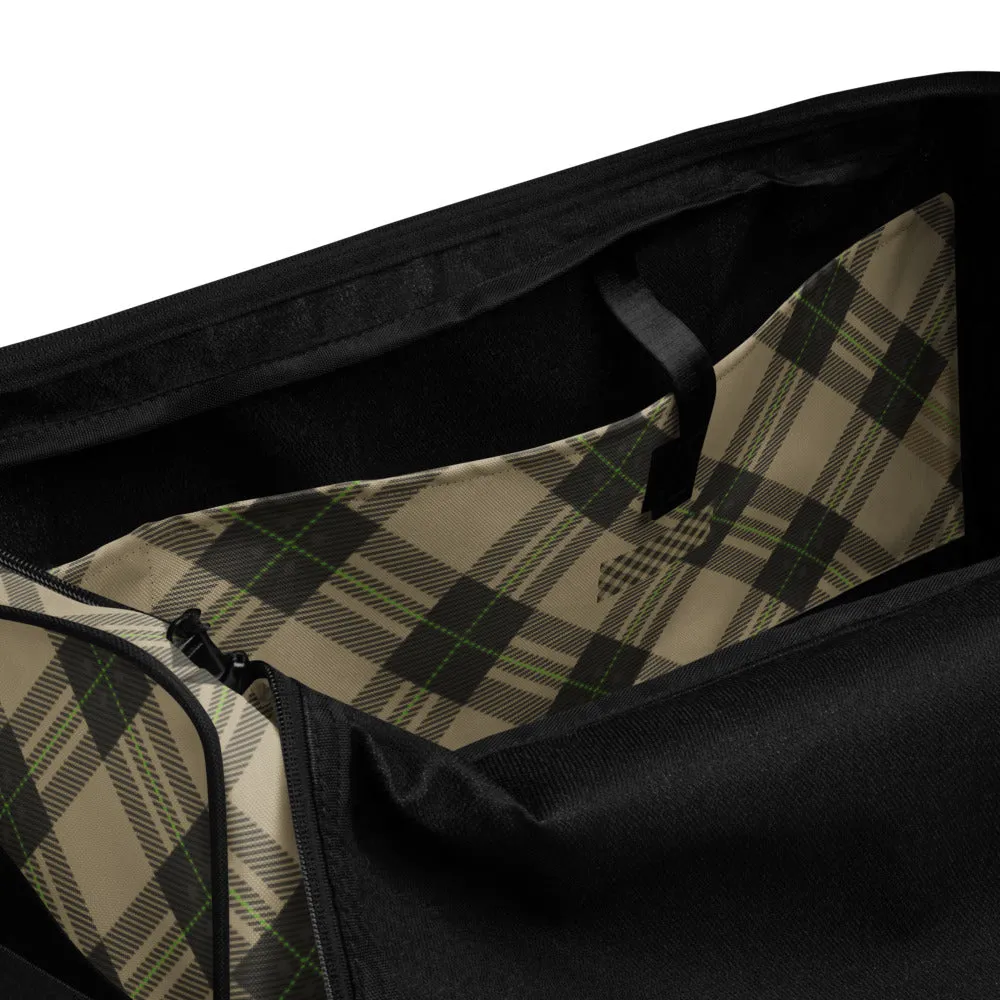 Brown tartan - Sustainably Made Duffle Bag