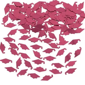Burgundy Mortarboards Graduation Confetti (1ct)