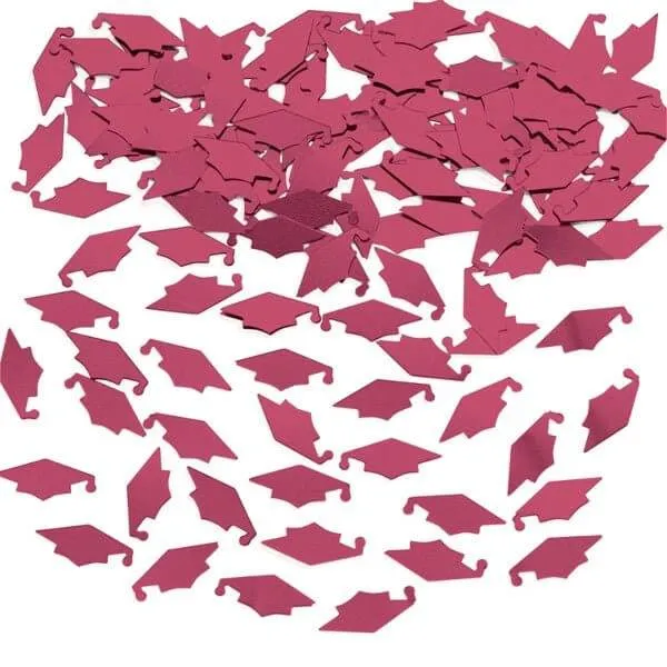 Burgundy Mortarboards Graduation Confetti (1ct)