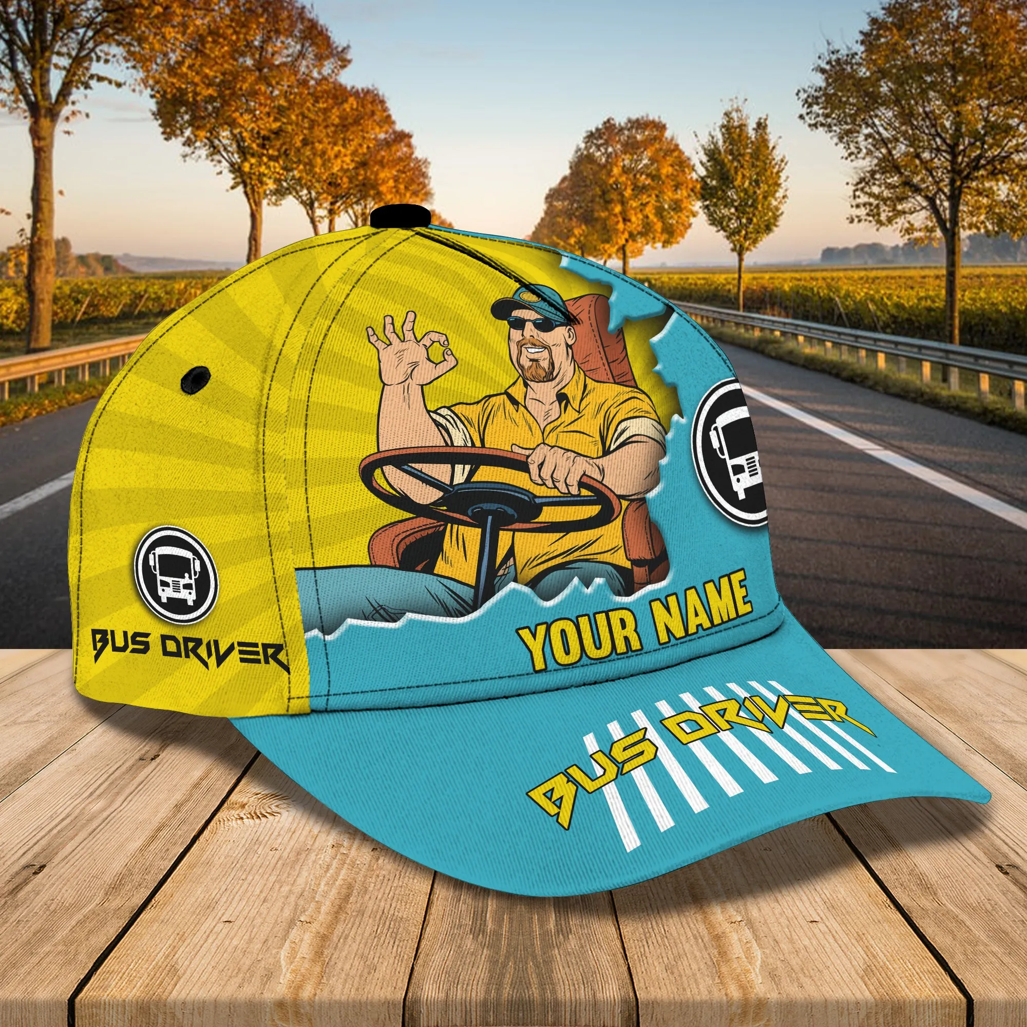 Bus 2 - Personalized Name Cap