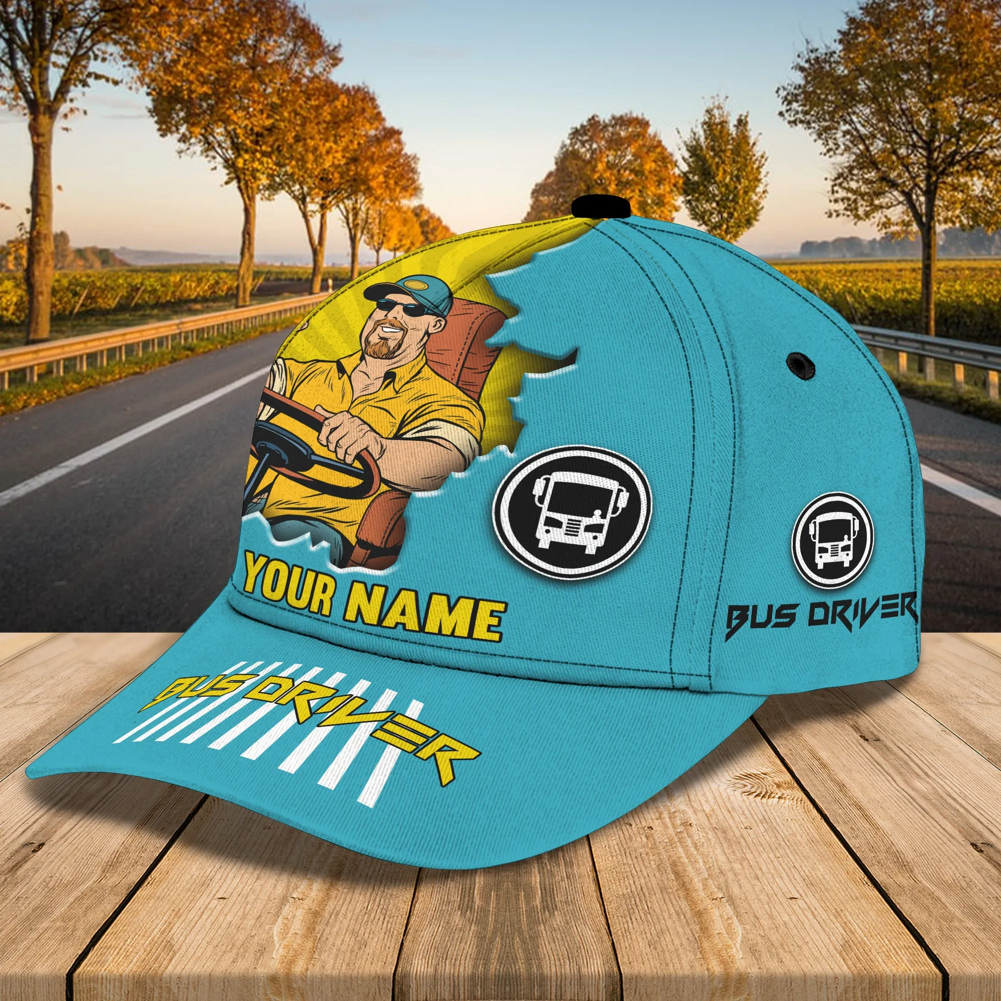 Bus 2 - Personalized Name Cap