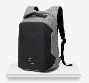 Business Travel Backpack Laptop Briefcase  With USB Charging And Auxiliary port-Grey