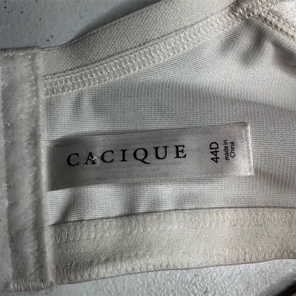 Cacique 44D Full Coverage Bras Lot of 2 Nude Lace Adjustable Straps Women's