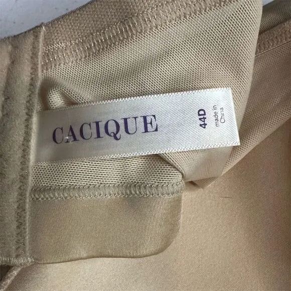 Cacique 44D Full Coverage Bras Lot of 2 Nude Lace Adjustable Straps Women's