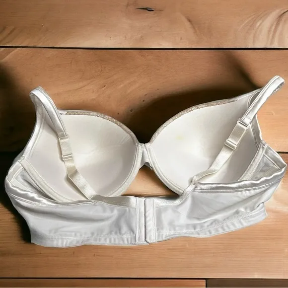 Cacique 44D Full Coverage Bras Lot of 2 Nude Lace Adjustable Straps Women's