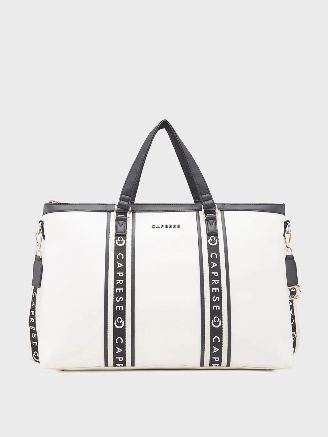 Caprese Trinity Large Cream Laptop Bag