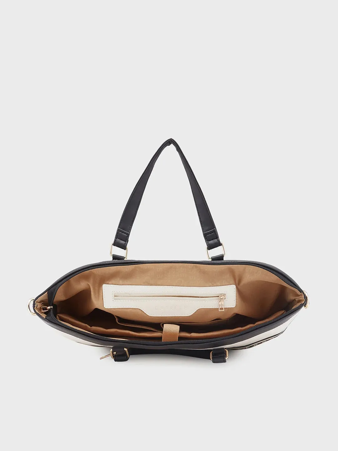 Caprese Trinity Large Cream Laptop Bag