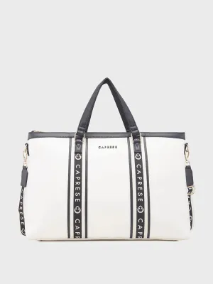 Caprese Trinity Large Cream Laptop Bag