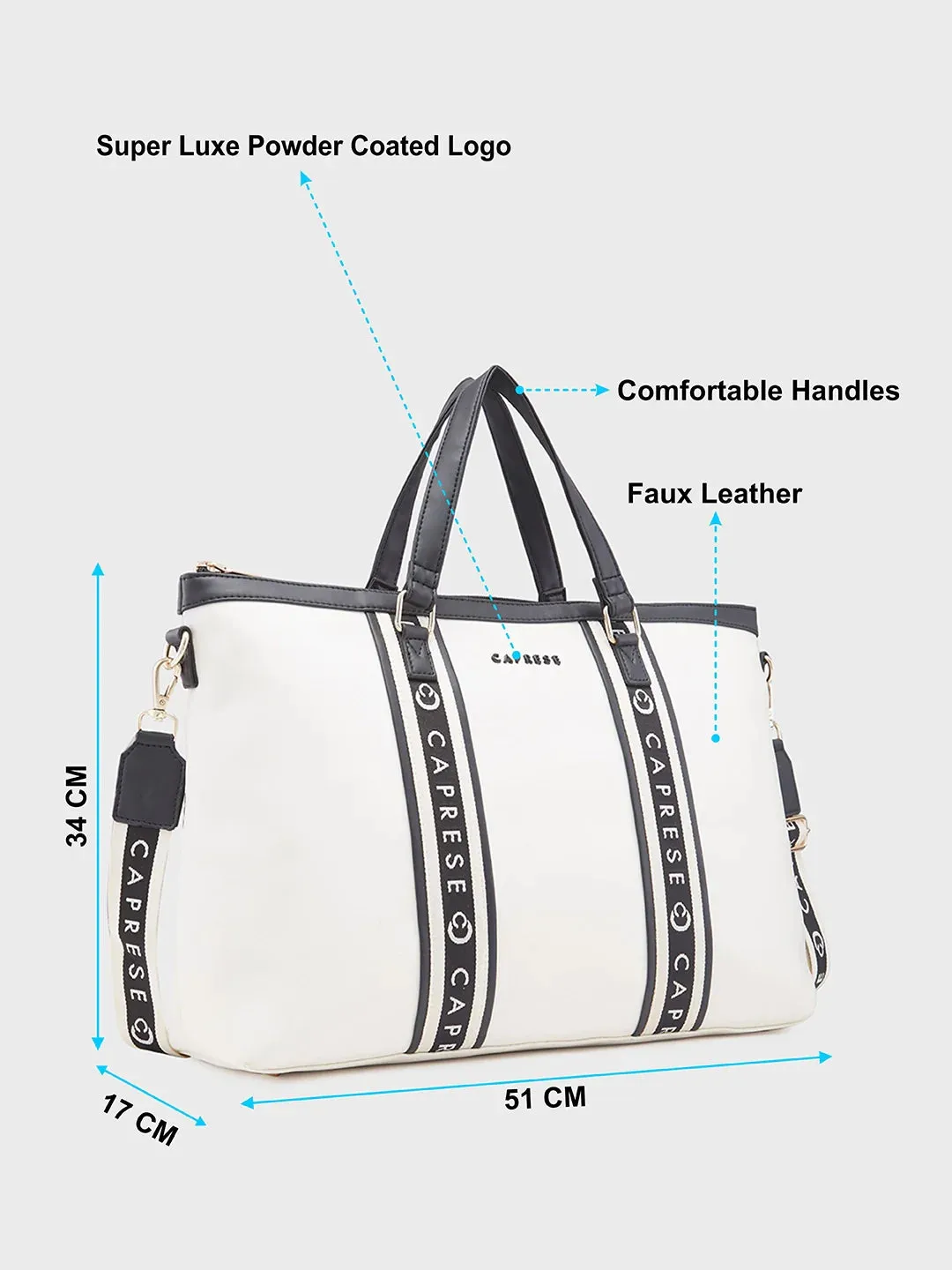 Caprese Trinity Large Cream Laptop Bag