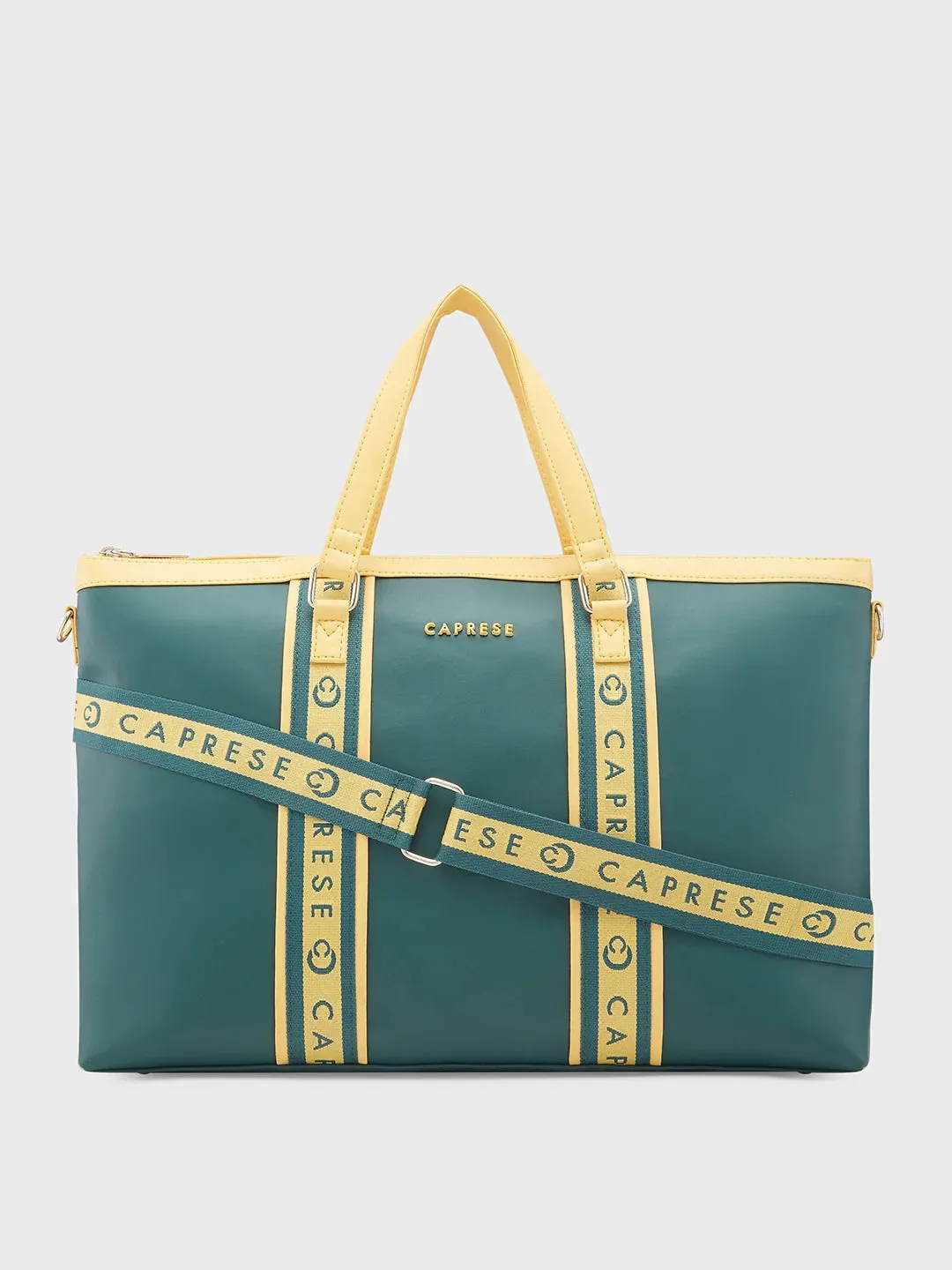 Caprese Trinity Large Dark Green Laptop Bag