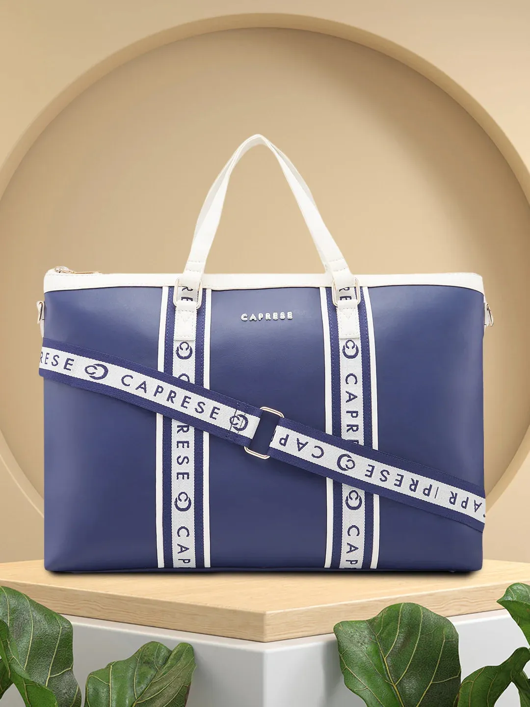 Caprese Trinity Large Navy Laptop Bag