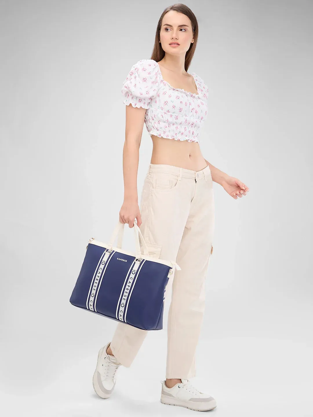 Caprese Trinity Large Navy Laptop Bag