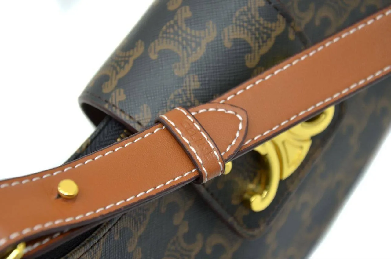 Celine Paris Triomphe Canvas Shoulder Bag