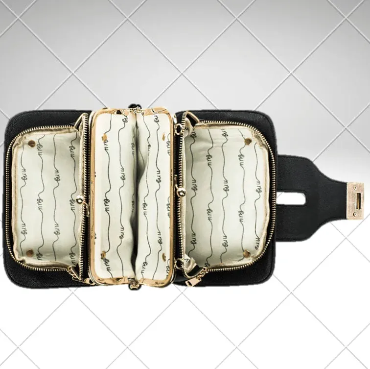 Chain Strap Leather Shoulder Bag