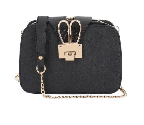 Chain Strap Leather Shoulder Bag