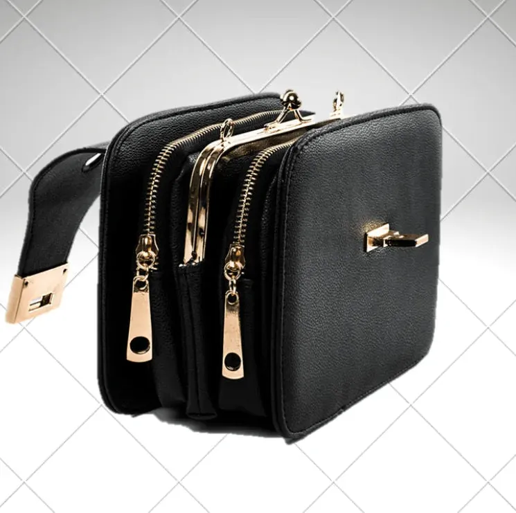 Chain Strap Leather Shoulder Bag