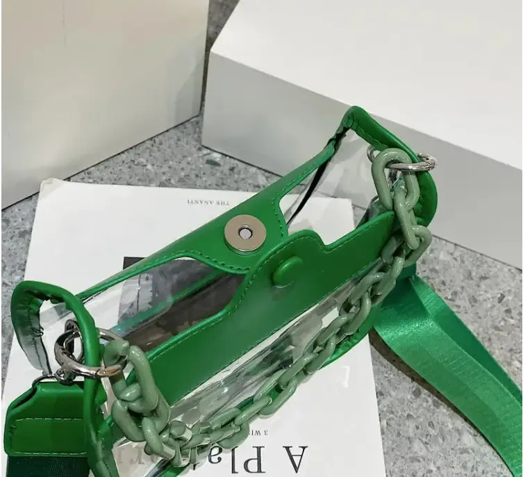 Chain Strap Stadium Crossbody