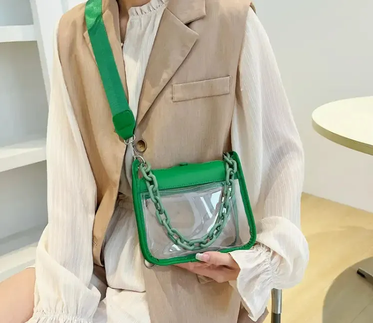Chain Strap Stadium Crossbody