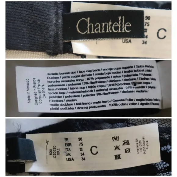 Chantelle Satine Bra 34C Style 2062