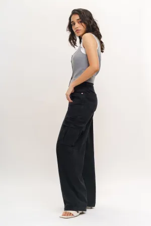 Charcoal Black Cargo Jeans