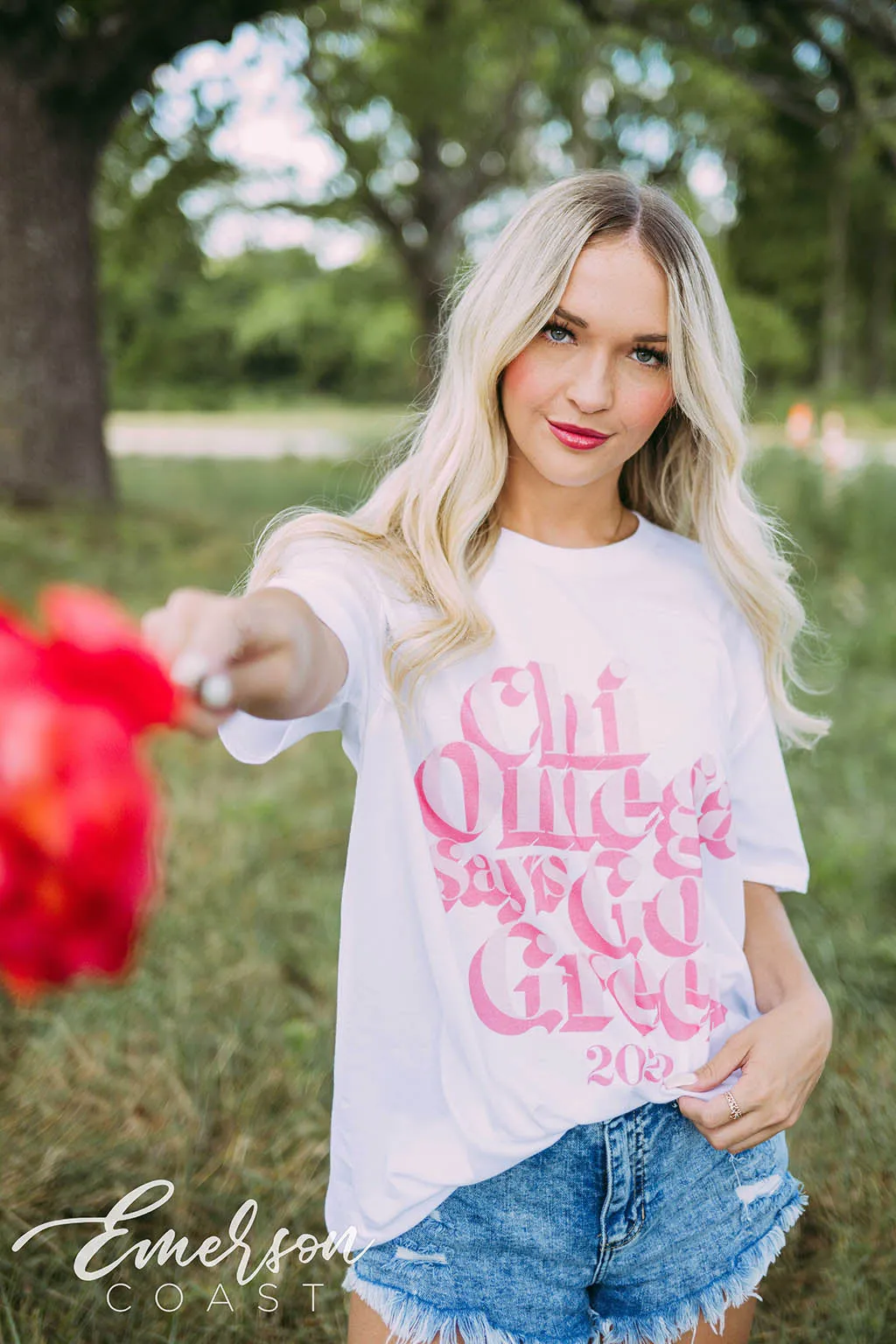 Chi Omega Says Go Greek Tee