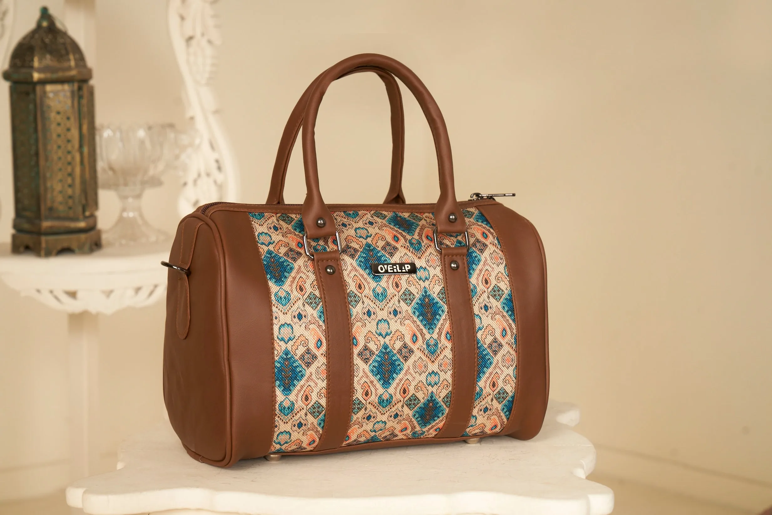 Chic Vegan Leather Women's Handbag - Double Handles for Style & Function