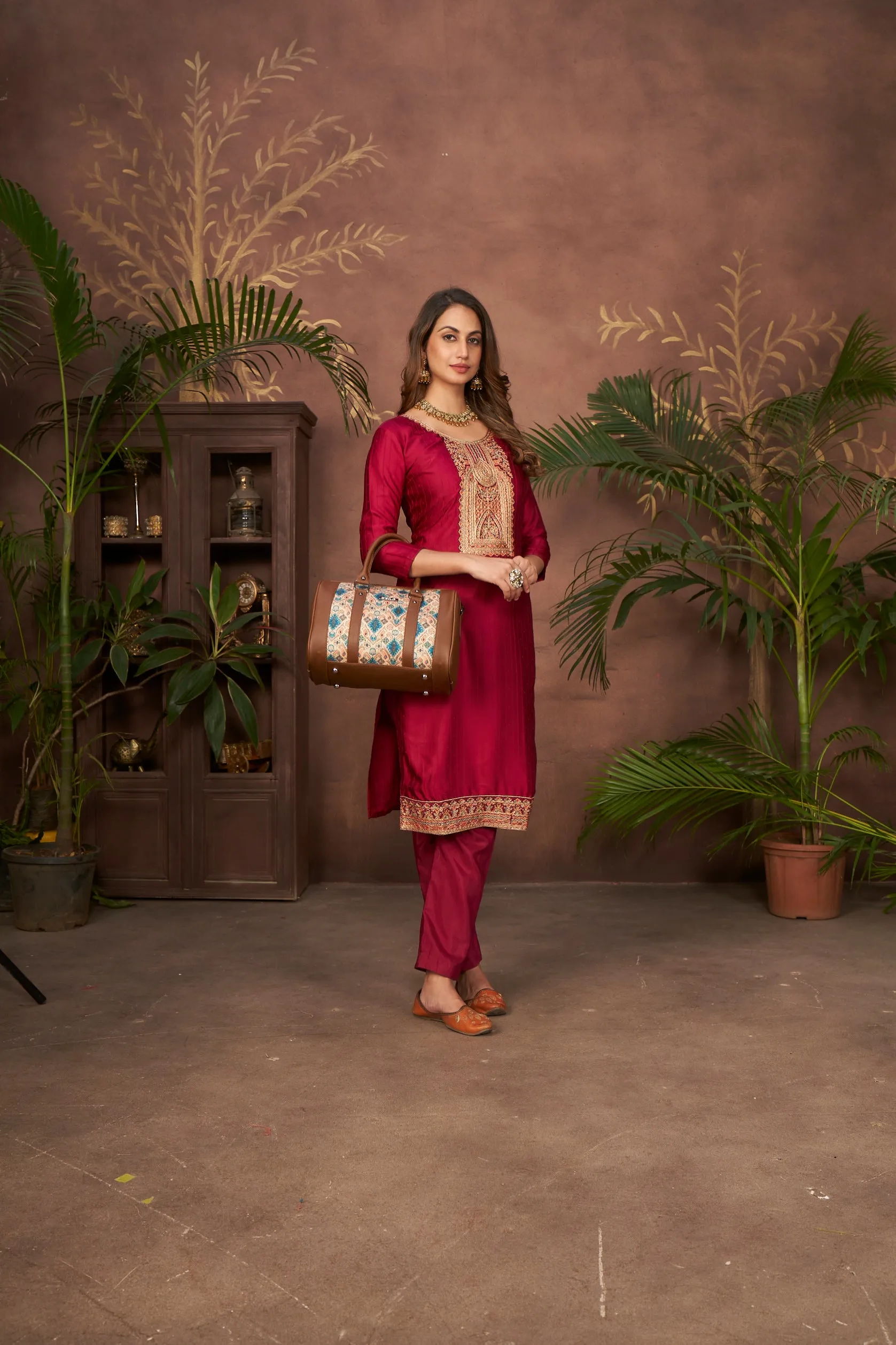 Chic Vegan Leather Women's Handbag - Double Handles for Style & Function