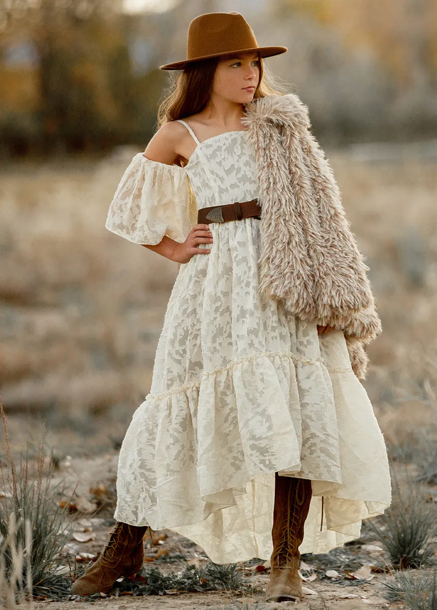 Chloe Dress in Bone White
