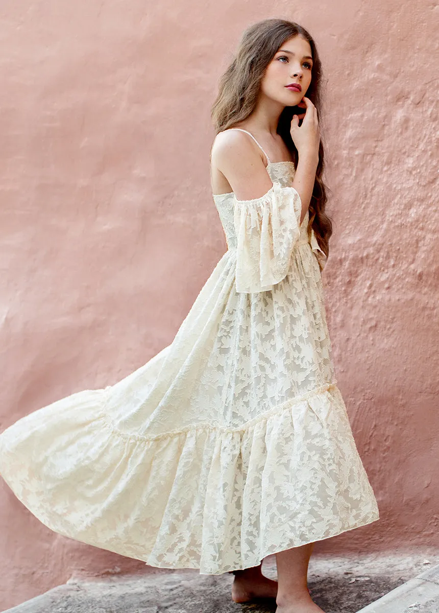 Chloe Dress in Bone White