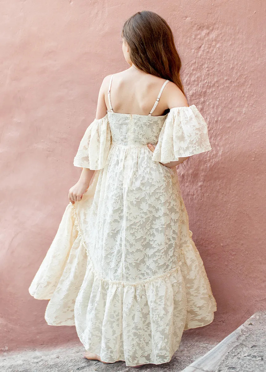 Chloe Dress in Bone White