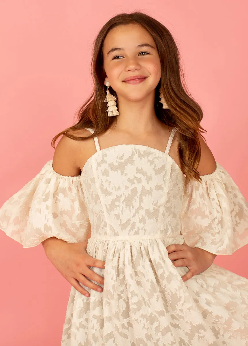 Chloe Dress in Bone White