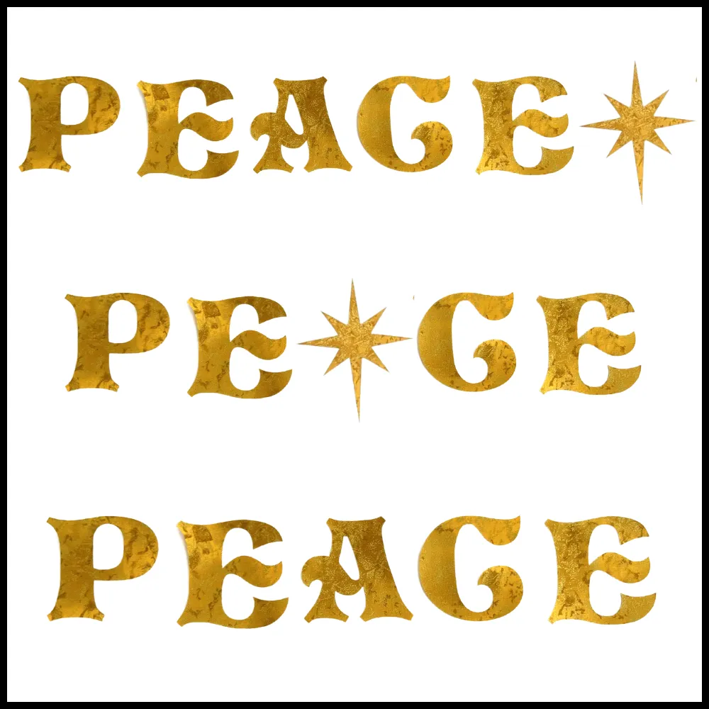 Christmas Fused Applique Word - PEACE