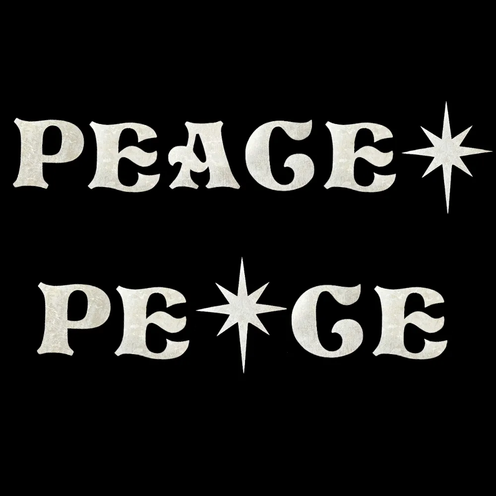 Christmas Fused Applique Word - PEACE