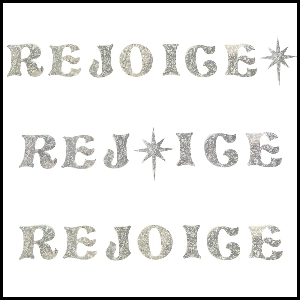 Christmas Fused Applique Word - REJOICE