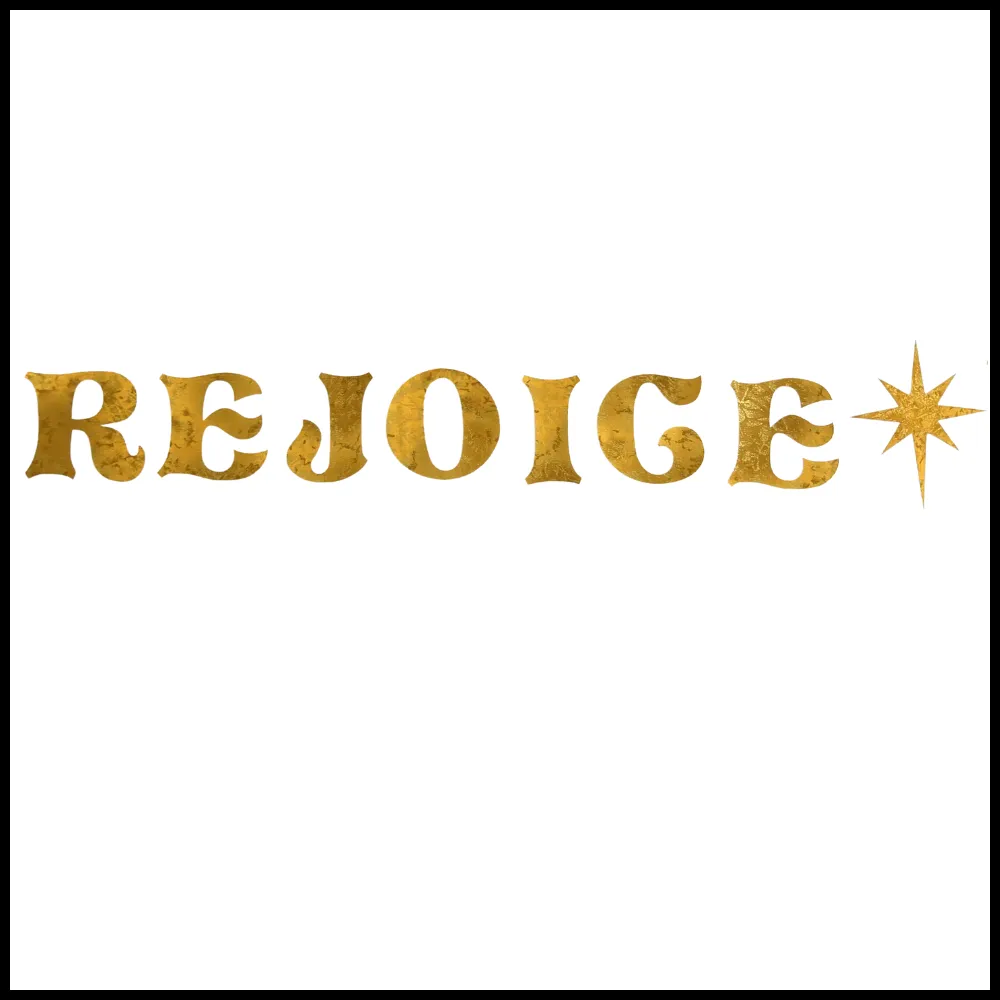 Christmas Fused Applique Word - REJOICE