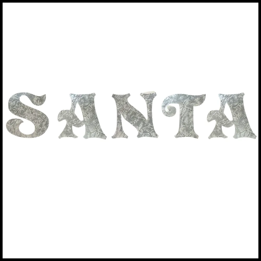 Christmas Fused Applique Word - SANTA