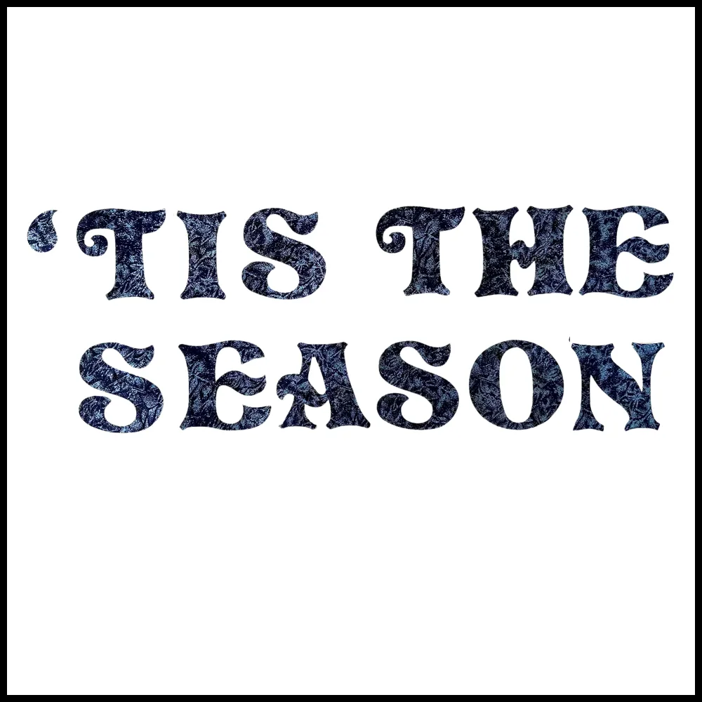 Christmas Fused Applique Word - Tis The Season