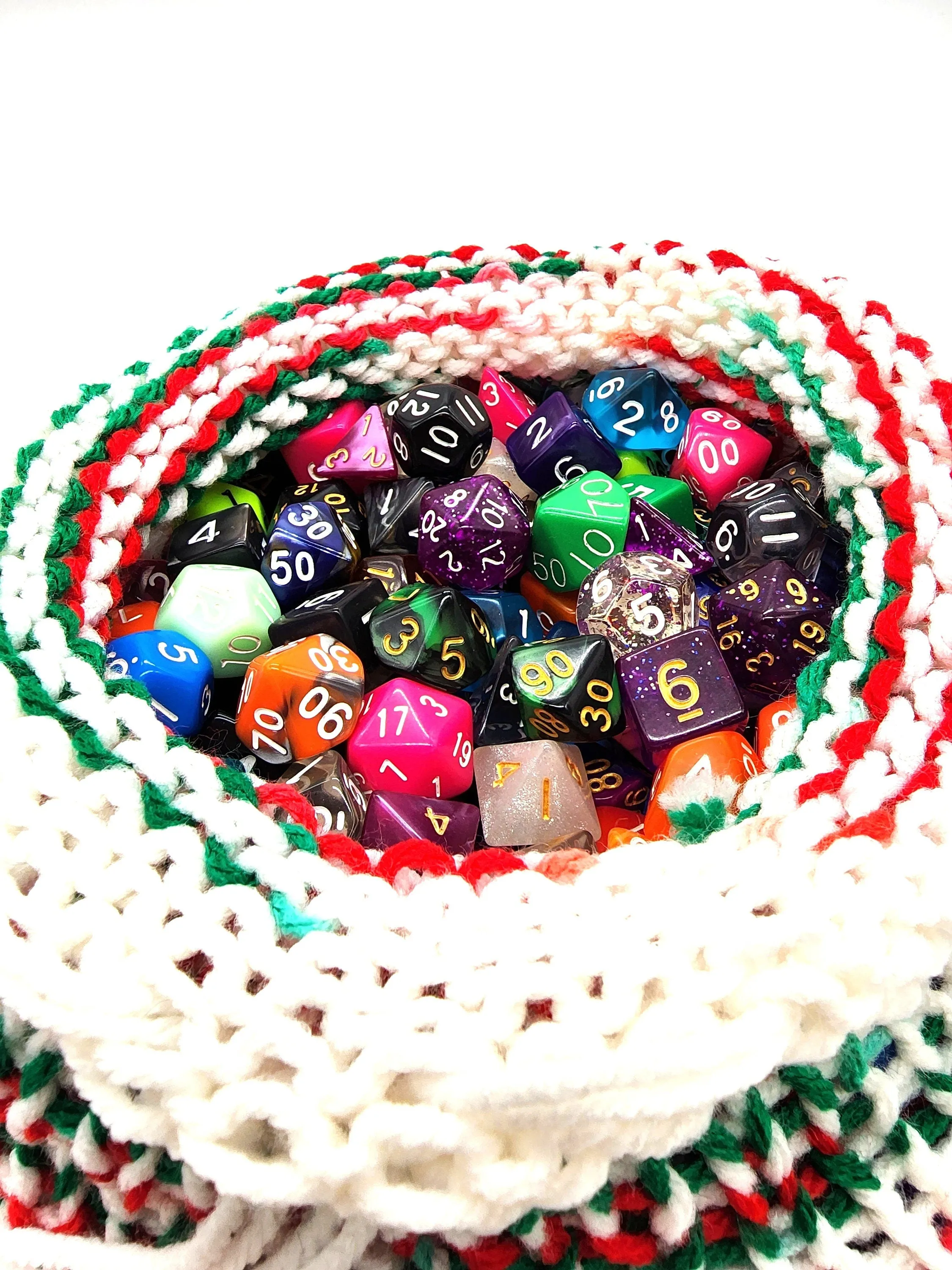 Christmas Holiday Drawstring Dice Bag, DND, Dice Pouch