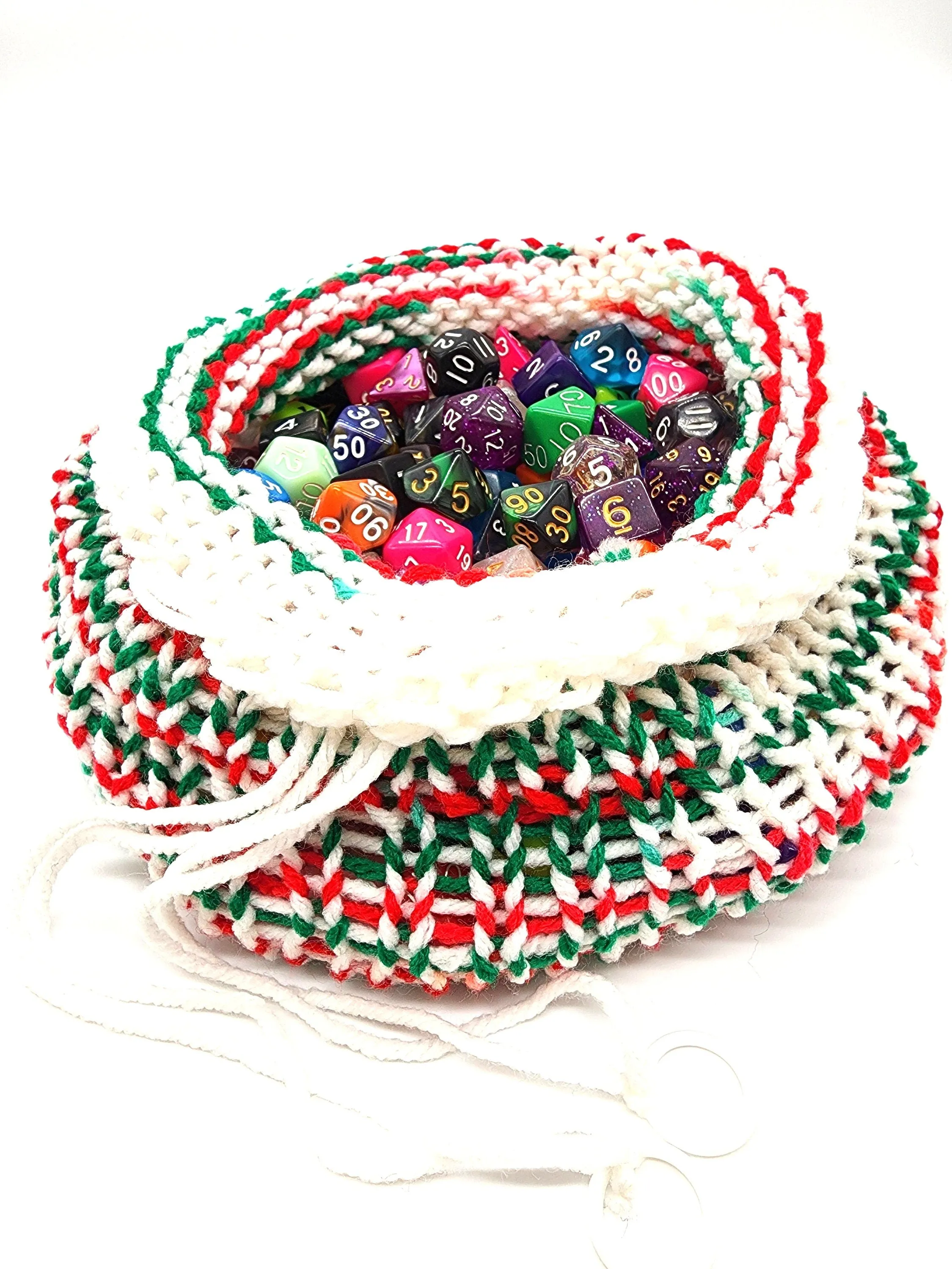 Christmas Holiday Drawstring Dice Bag, DND, Dice Pouch