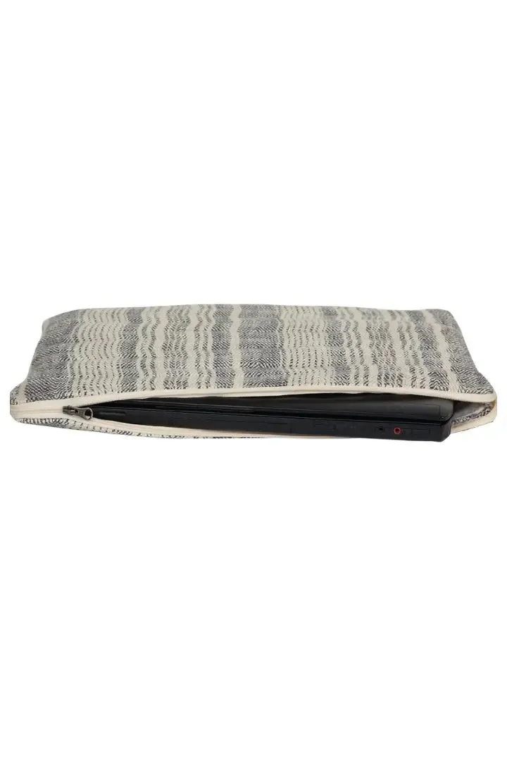Chromium Herringbone Stripe Laptop Sleeve