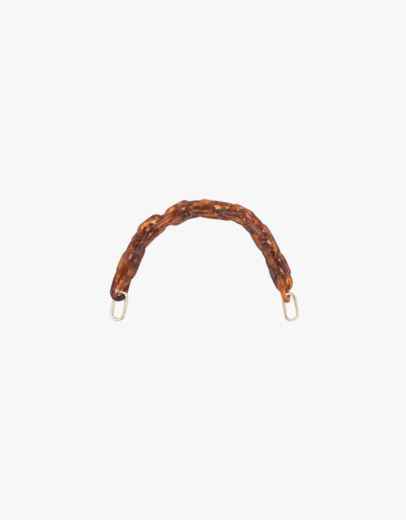 Clare V. Shortie Strap in Tortoise Resin