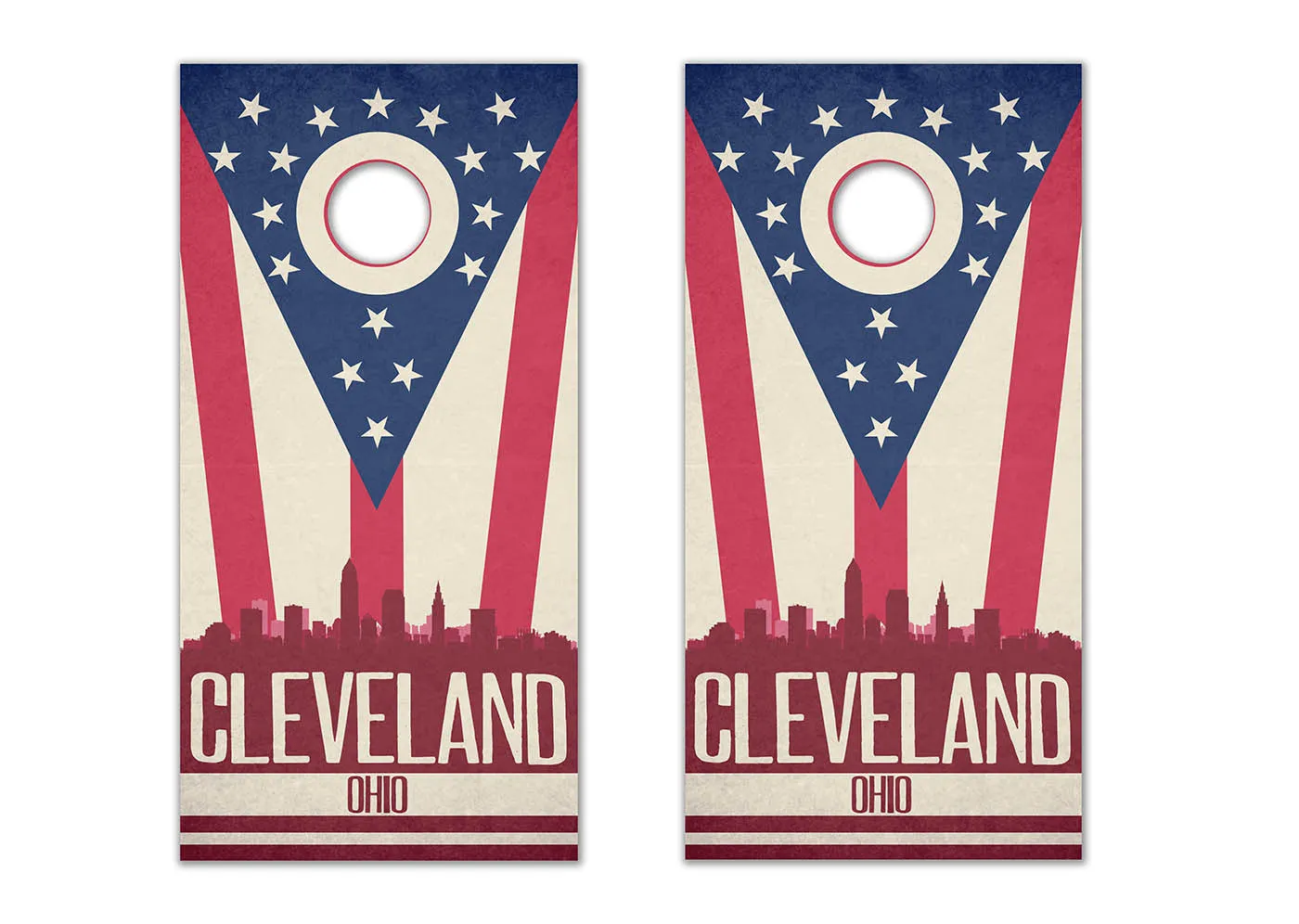 Cleveland State Flag Skyline