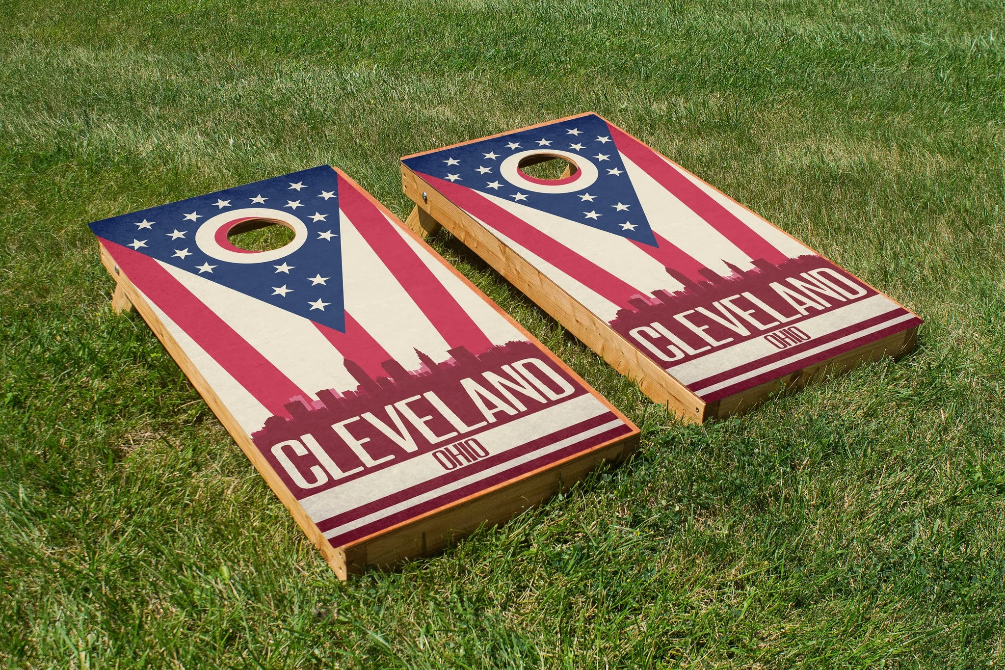 Cleveland State Flag Skyline