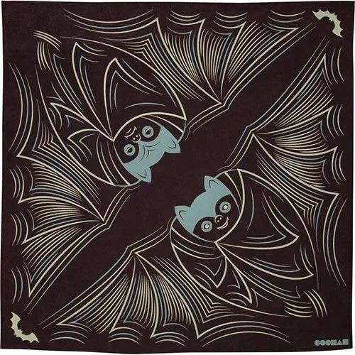 Cochae - Water repellent finish アクアドロップ コウモリ ダークブラウン(撥水加工)  - Furoshiki 70 x 70 cm