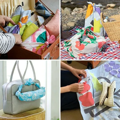 Cochae - Water repellent finish アクアドロップ コウモリ ダークブラウン(撥水加工)  - Furoshiki 70 x 70 cm