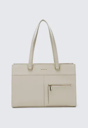 Cody Multi-compartment Tote Bag (Beige)